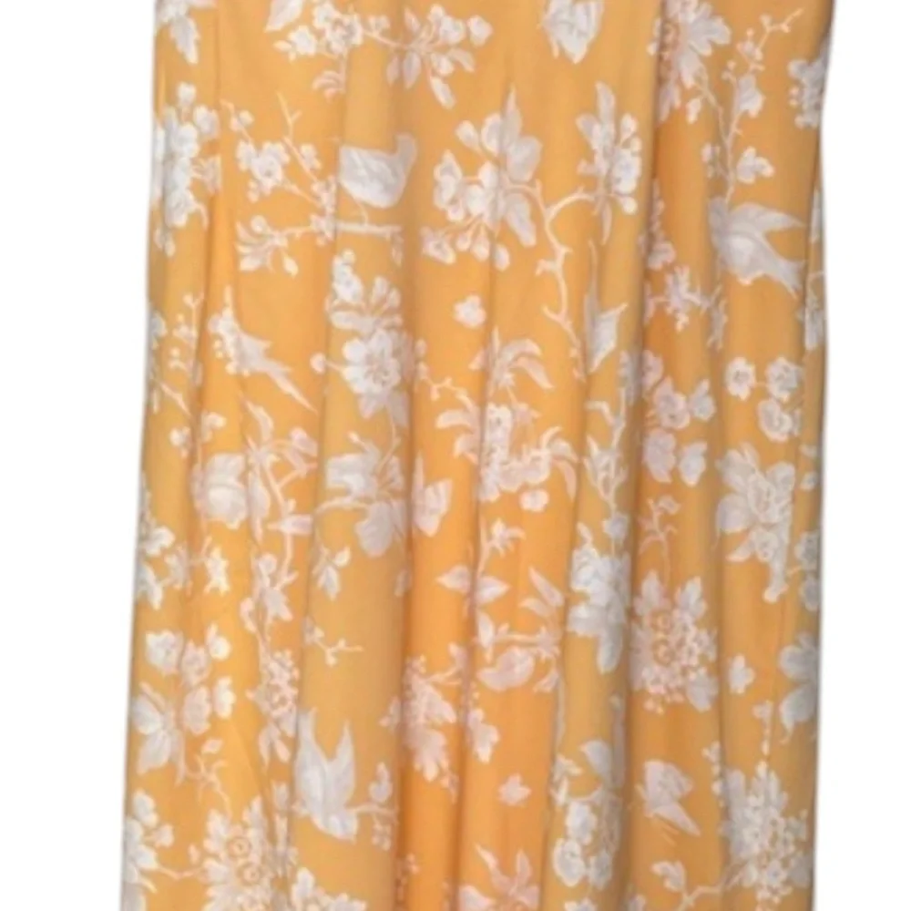 Abercrombie and‎ Finch yellow floral maxi dress